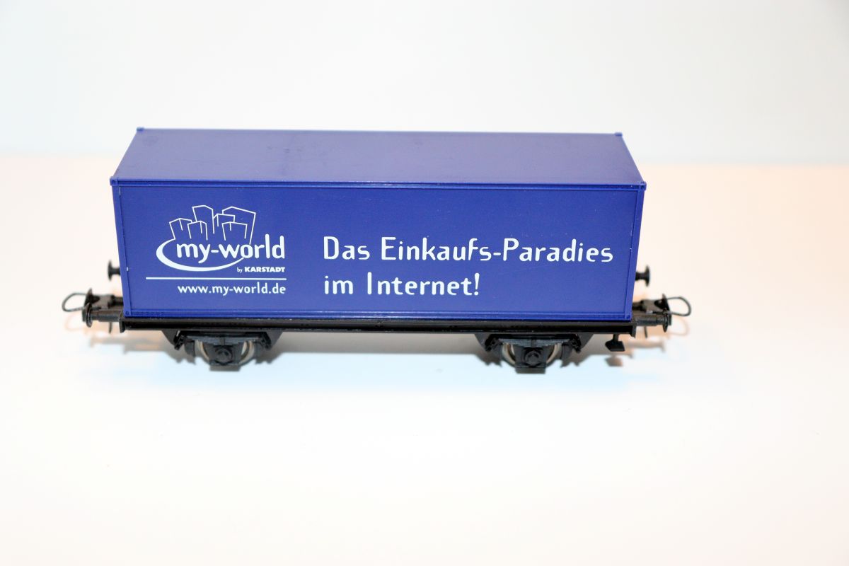  Roco SW22087, C Container Car “my-world by Karstadt” le buffet, blue, DC,
