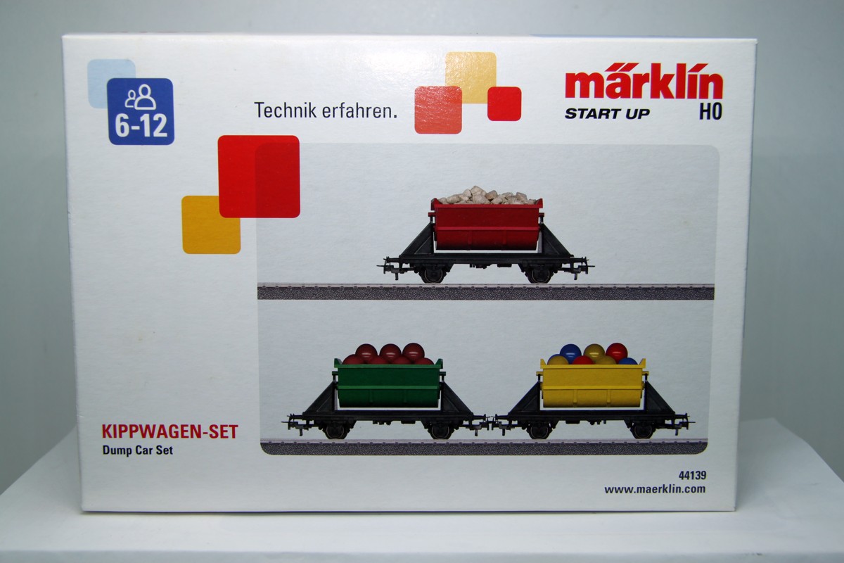 Märklin 44139, Wagon set with 3 tipper wagons in different colours, AC , for gauge H0,