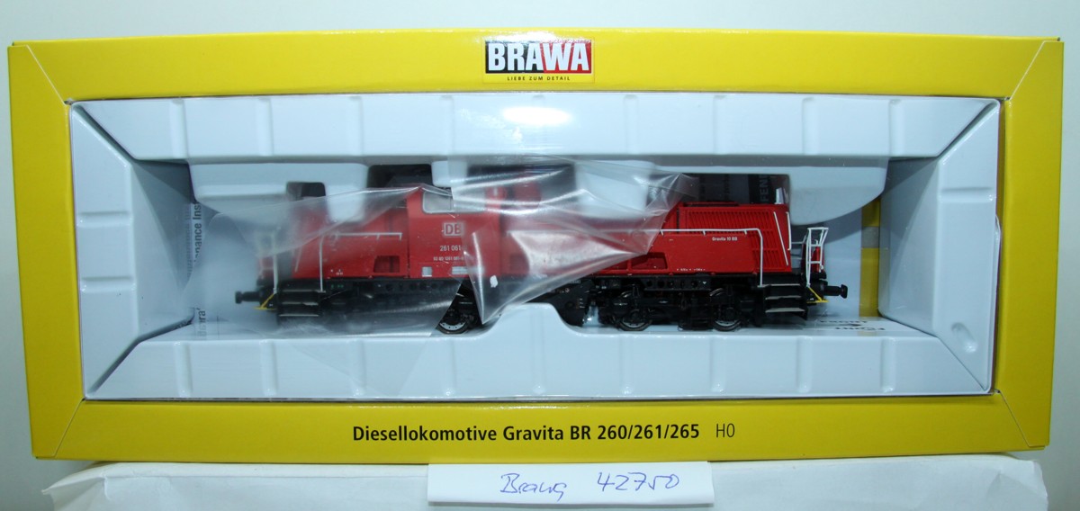BRAWA 42750, Diesellokomotive Gravita BR 261 der DB Epoche VI, DC,