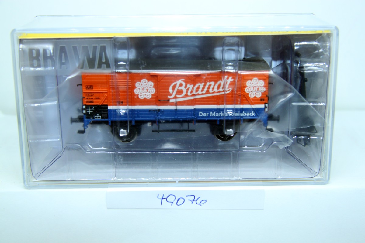  BRAWA 49076, gedeckter Güterwagen G10 der DB, Epoche III, "Brandt",  DC
