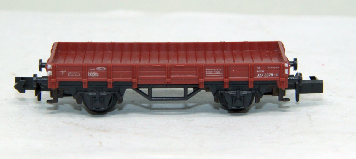 Minitrix Niederbordwagen braun, SW 15099, DC, Spur N, ohne Originalverpackung, 