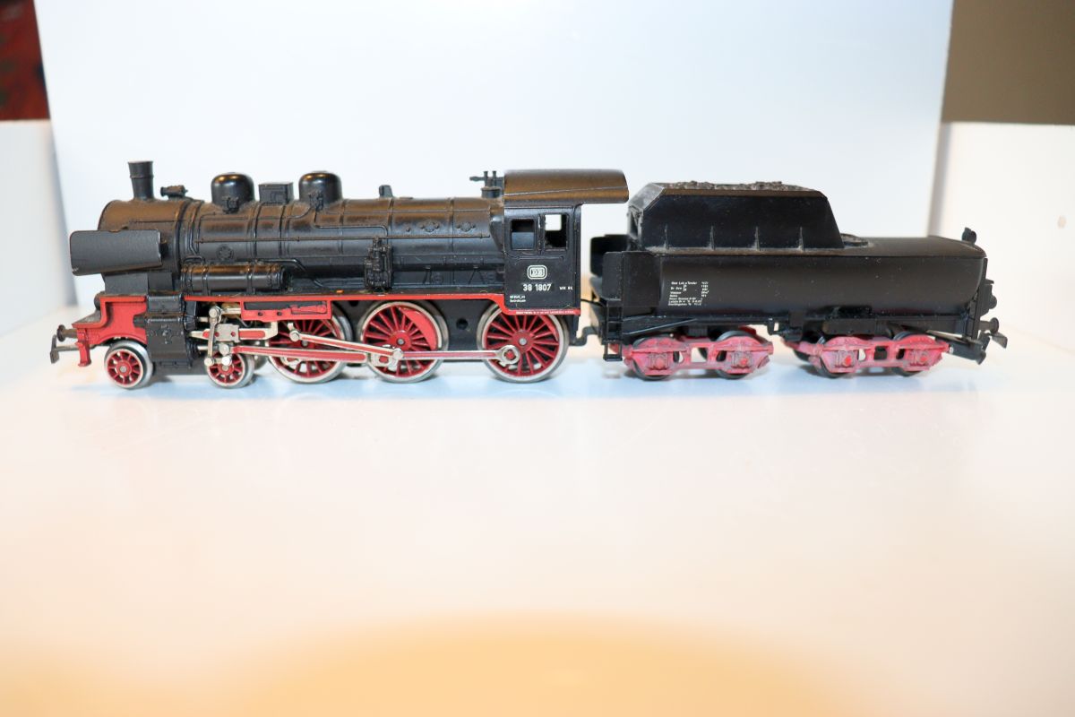 Märklin 3098, Dampflok mit Tender, BR 38 1807 der DB, für 3-Leiter Gleichstrom, , DC, für Spur H0, siehe Bilder