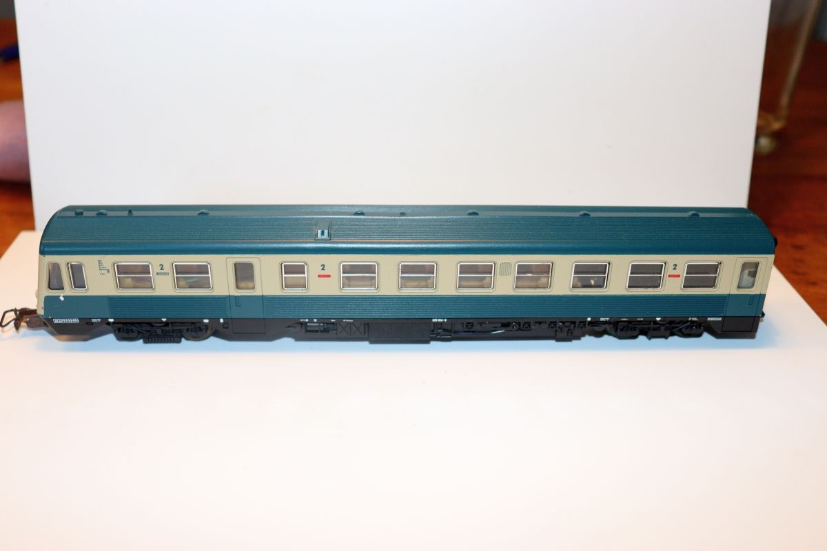 Lima 201090 & 201091,  DB Triebwagen 628 004-4 beige-türkis 2-teilig,  Epoche 4