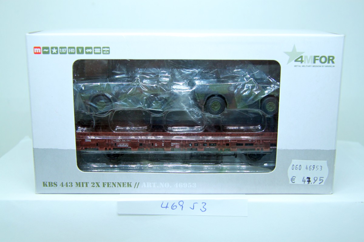 Märklin 46953, Rungenwagen KBS 2xFENNEK, 4MFOR, 