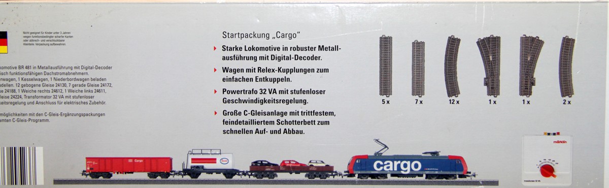Originalverpackung Märklin 29523, Startpackung Cargo,