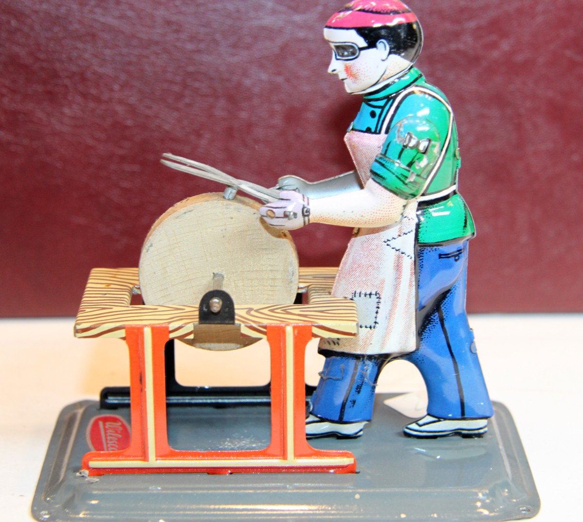 WILESCO - Scherenschleifer (Handwerkerserie), aus Blech als Zubehör für Dampfmaschinen 