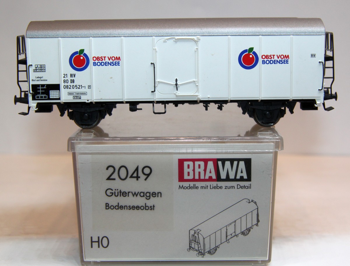 Brawa 2049,  Güterwagen Bodenseeobst der DB NEM KKK, DC, Spur H0, mit OVP