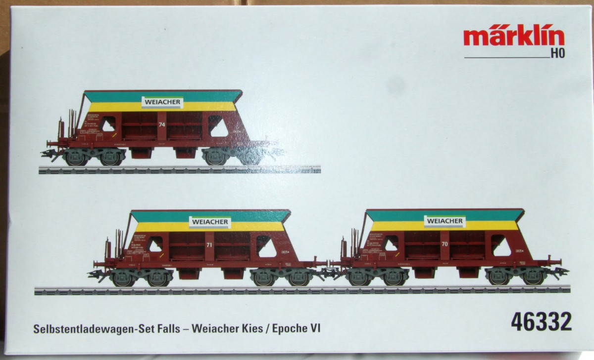 Märklin 46332, Selbstentladewagen-Set Falls - Weiacher Kies