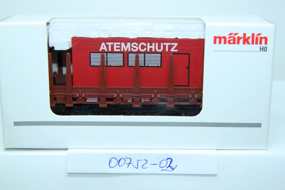Märklin 00752-01 bis Märklin 00752-06, Rungenwagen mit verschiedenen Feuerwehr-Containern