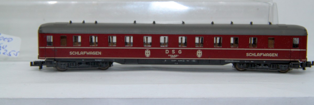 Roco, SW 13255, Schlafwagen der DSG, rot, DC, Spur N, ohne OVP