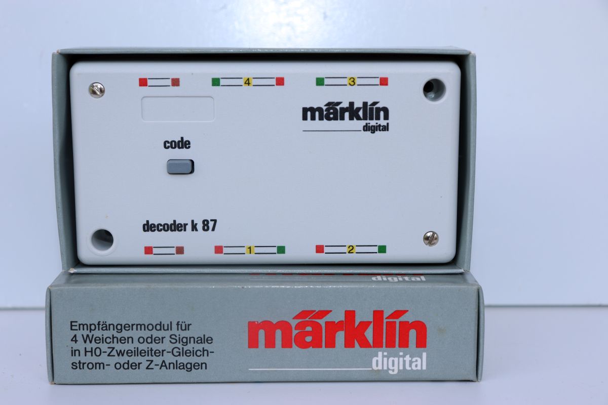 Märklin 6087,  Decoder k 87, Empfängermodul für 4 Weichen oder Signale, in H0 Zweileiter-Gleichstrom- oder Z-Anlagen