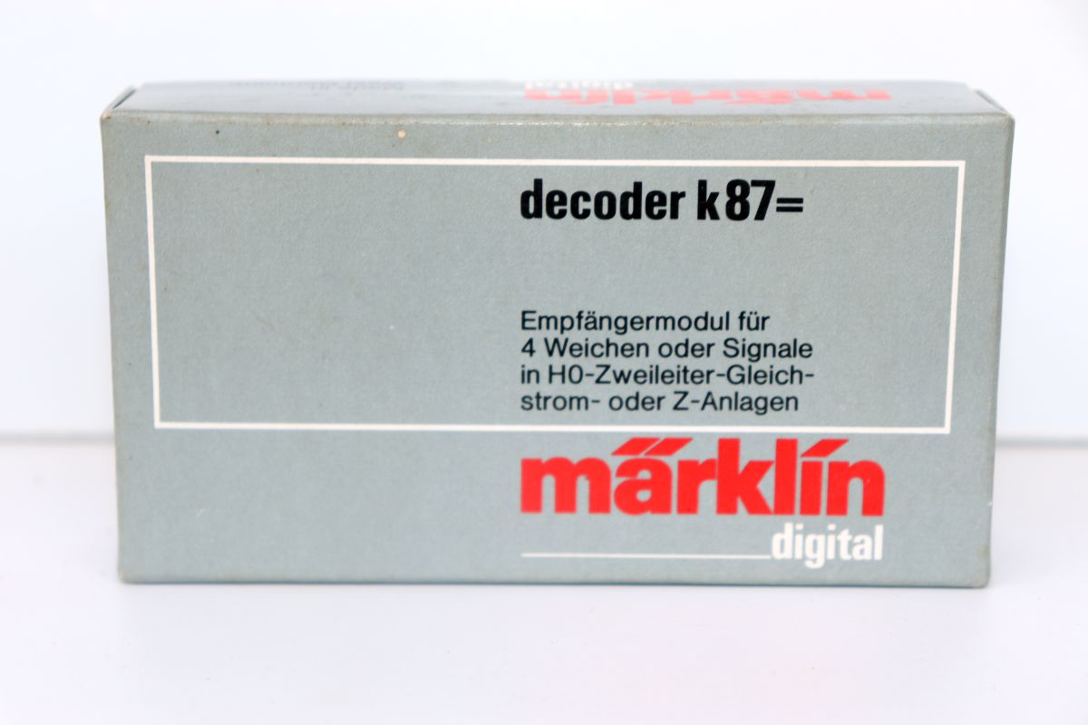 Märklin 6087,  Decoder k 87, Empfängermodul für 4 Weichen oder Signale, in H0 Zweileiter-Gleichstrom- oder Z-Anlagen