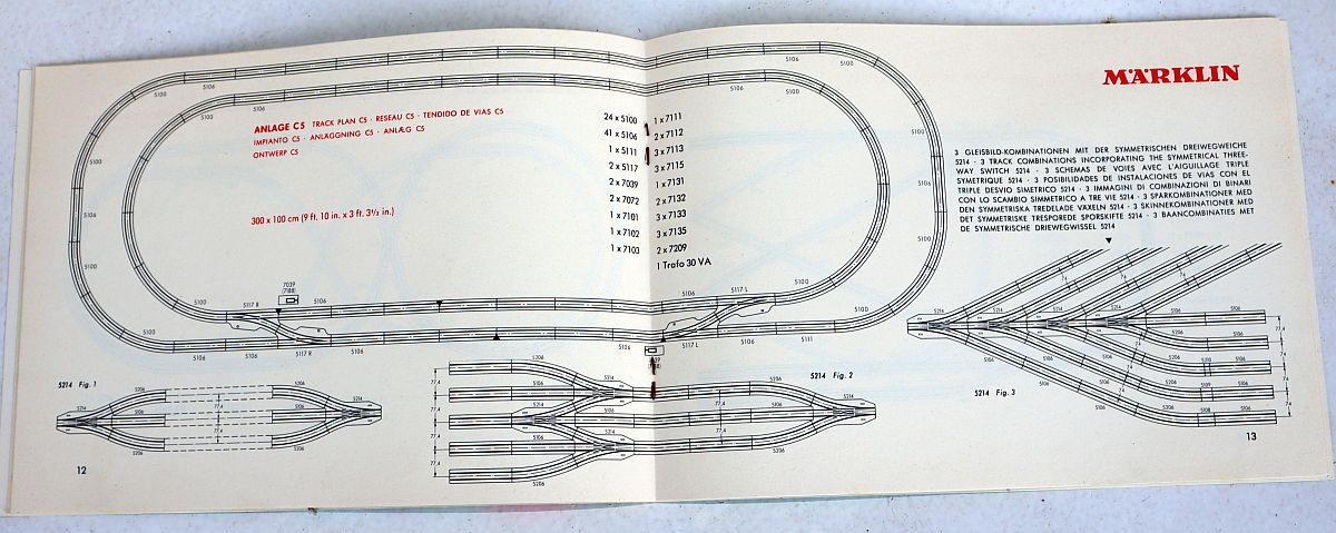 Simple track systems H0 gauge for Märklin M-tracks 5100/5200, edition 09/73