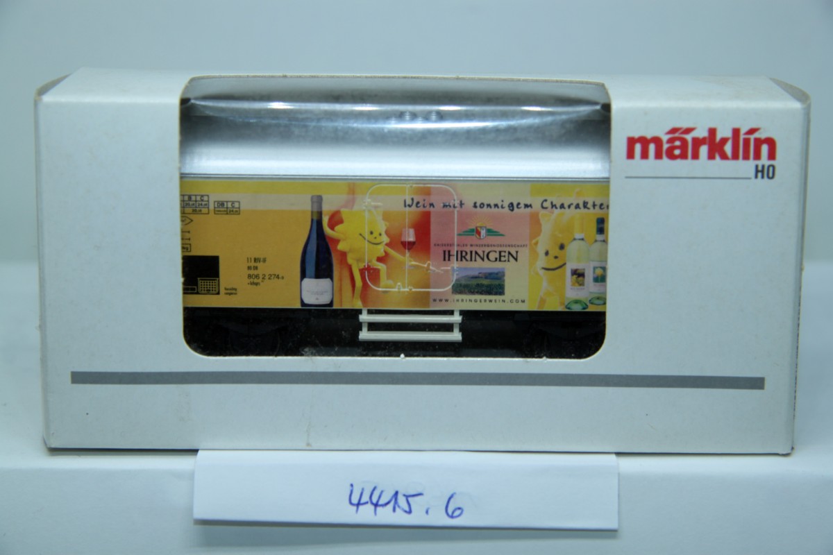 Märklin 4415,6, docked freight car, special model "Wine with sunny character - Ihringen", AC , for H0 gauge, with original box