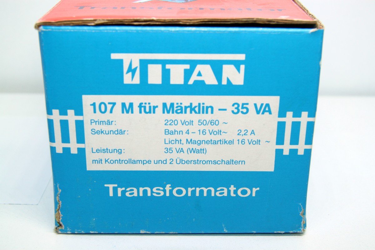 Titan 107M transformer for Märklin 35 VA, with original box