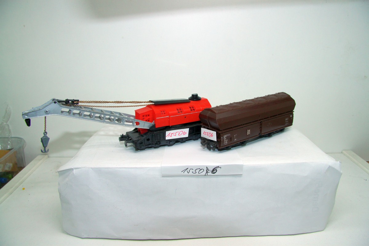 Trix Express Güterwagen-Set SW 15506, Konvolut aus vier verschiedenen Güterwagen, siehe Bilder, DC, Spur H0, ohne Originalverpackung