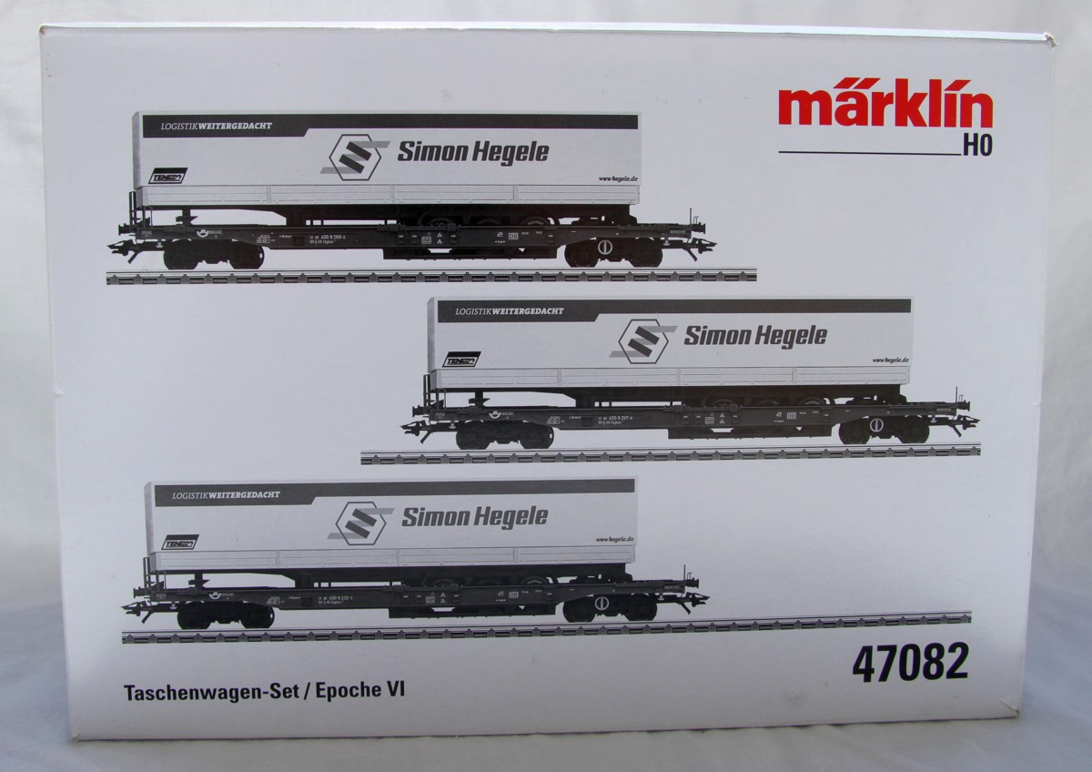 Märklin 47082, DB AG pocket car set of 3, era VI, DC, H0 gauge,