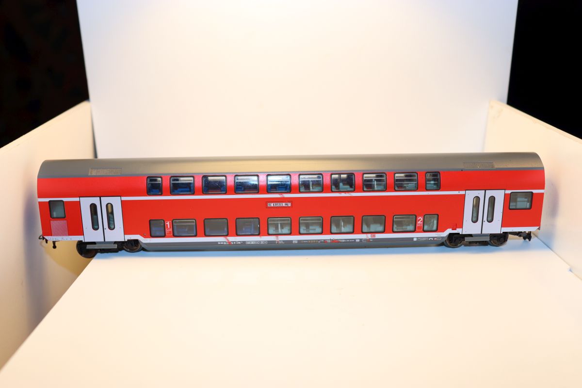 Fleischmann SW21255, DB AG 1st/2nd class double-decker car, Era VI, red, DC, for H0 gauge, see pictures,