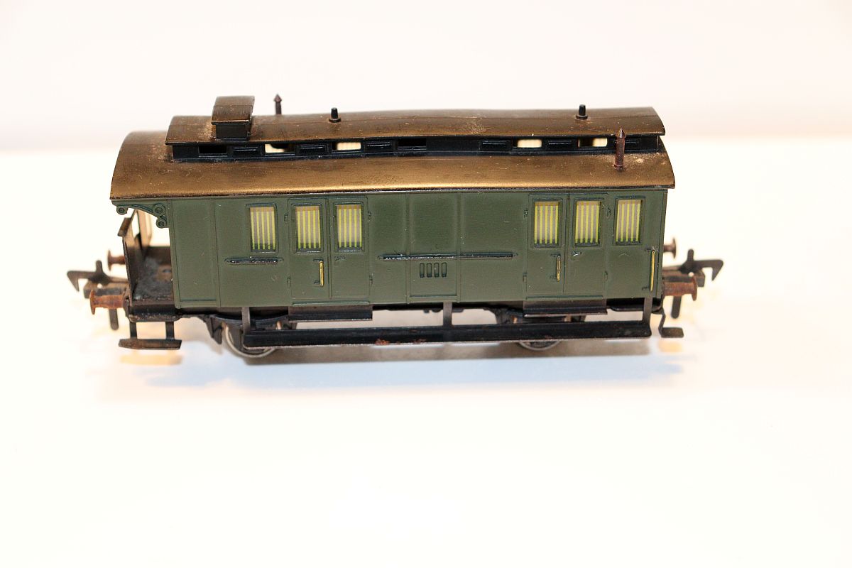 Fleischmann SW2025, Personenwagen, vintage, grün, made in US Zone , DC, Spur H0