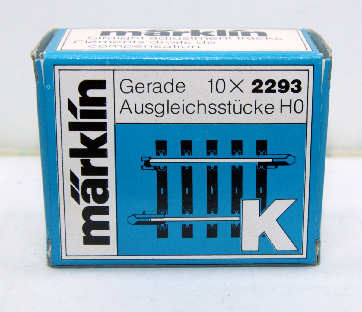Märklin 2293  K-Gleis,  gerade 41,3 mm, AC, Spur H0, mit Originalverpackung, Der Preis gilt für eine Schiene