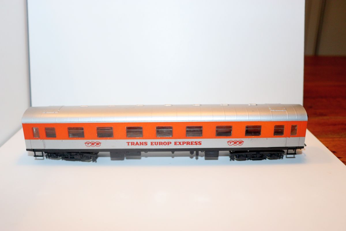 Piko SW22092, DZugwagen, Trans Europ Express, orange/grau, vintage , DC,
