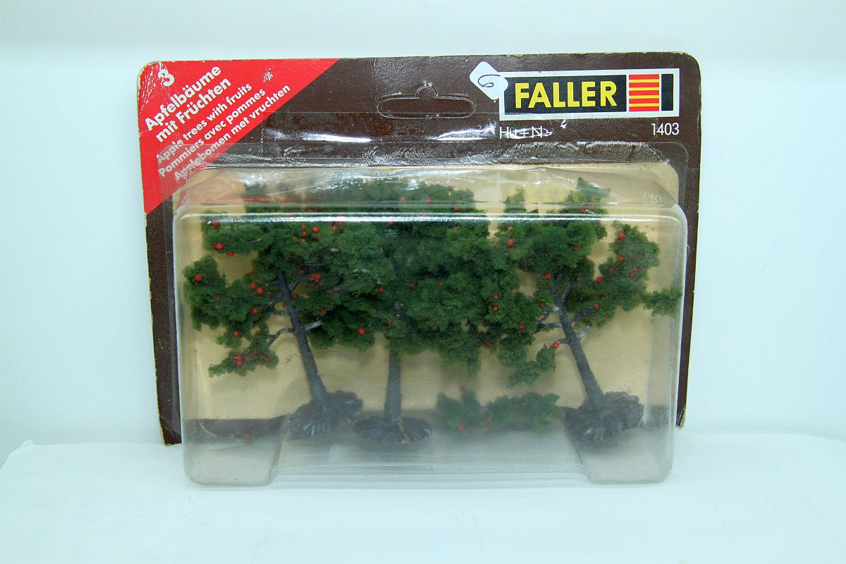 Faller 1403, 3 Apfelbäume mit Früchten,  ca 8cm 
