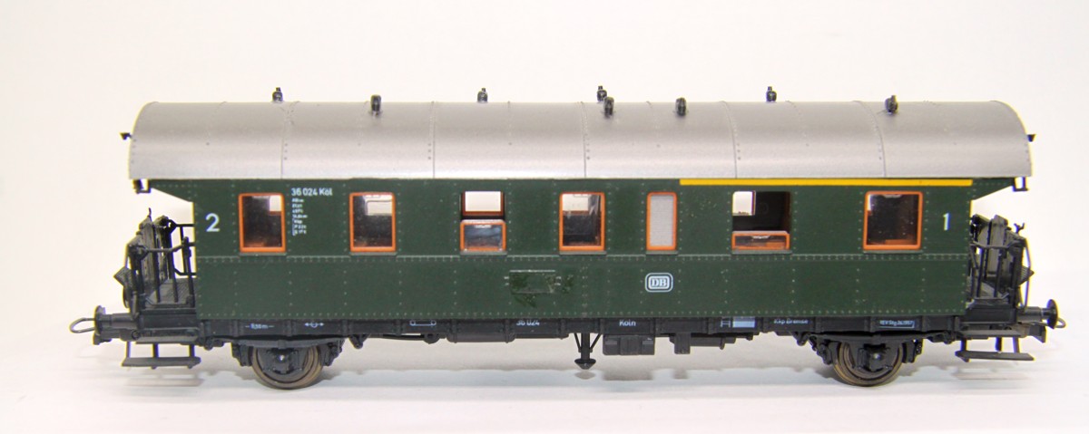 Roco 44211, Personenwagen Donnerbüchse 1./2.Klasse der DB, grün, DC, Spur H0, ohne OVP