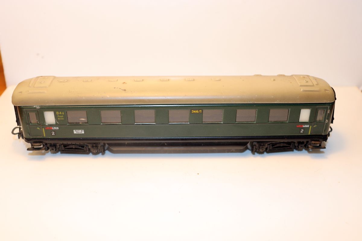 Märklin 4006 (346/1), Schürzenwagen, dunkelgrün, 2.Klasse,  ohne Originalverpackung  