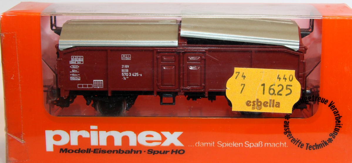 Primex 4539, Schiebedachwagen 570 3 425-6 der DB, AC, Spur HO, mit OVP