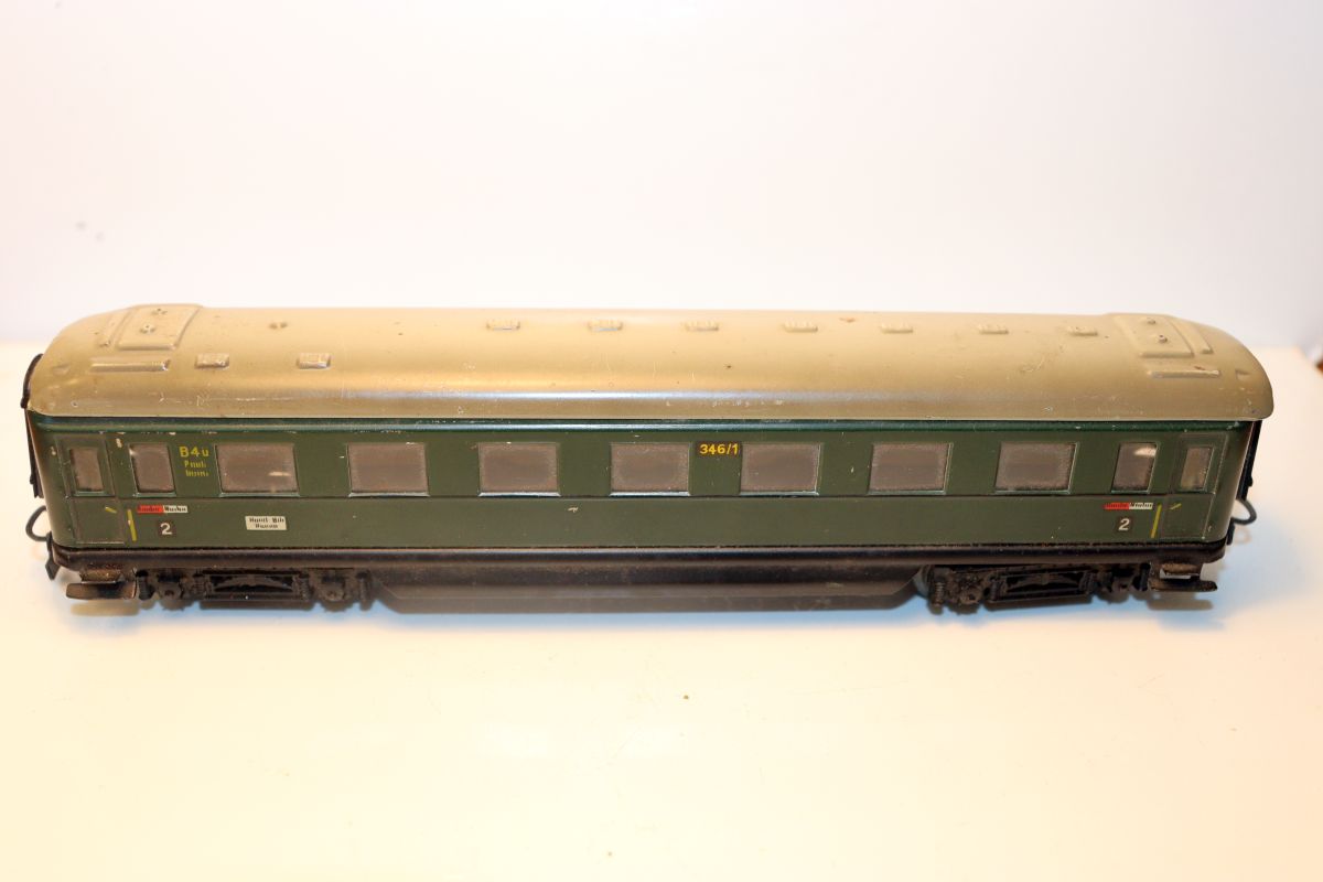 Märklin 4006 (346/1), Schürzenwagen, dunkelgrün, 2.Klasse,  ohne Originalverpackung  