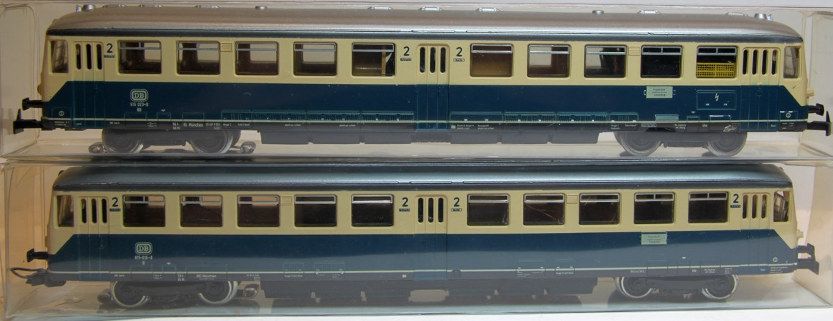 Verpackung für Märklin 3028 + 4028, Elektrischer Triebwagen, Baureihe 515 der DB, 0 + Steuerwagen B
