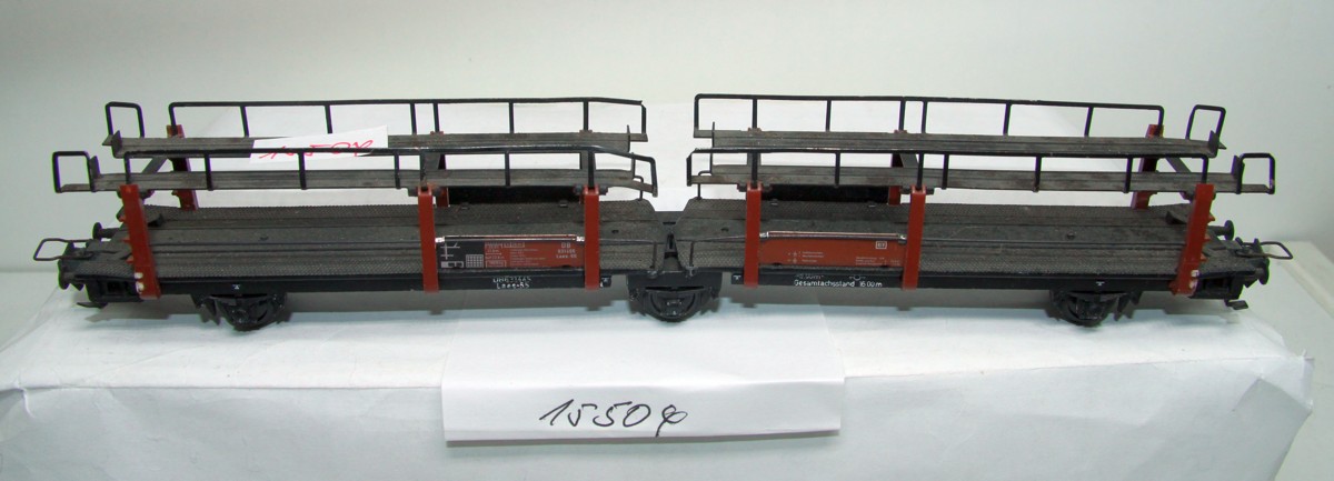 Trix Express SW 15504, doppelter Autotransportwagen aus Metall, DC, Spur H0, ohne Originalverpackung