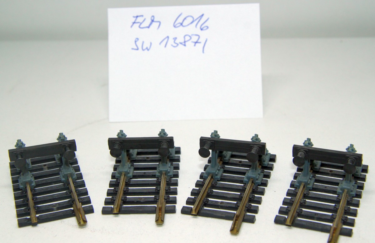 Fleischmann 6016 Modellgleis Prellbock, DC, Spur H0, ohne Originalverpackung, der Preis gilt für einen Prellbock