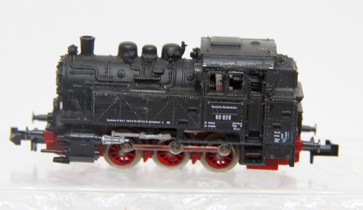 Roco 2100 A, Dampflok 80028, der DB, schwarz, DC, Spur N, ohne OVP