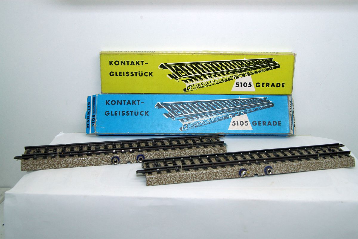 Märklin 5105, Kontaktgleis gerade 180mm,  zum Steuern von Signalen, Weichen etc,