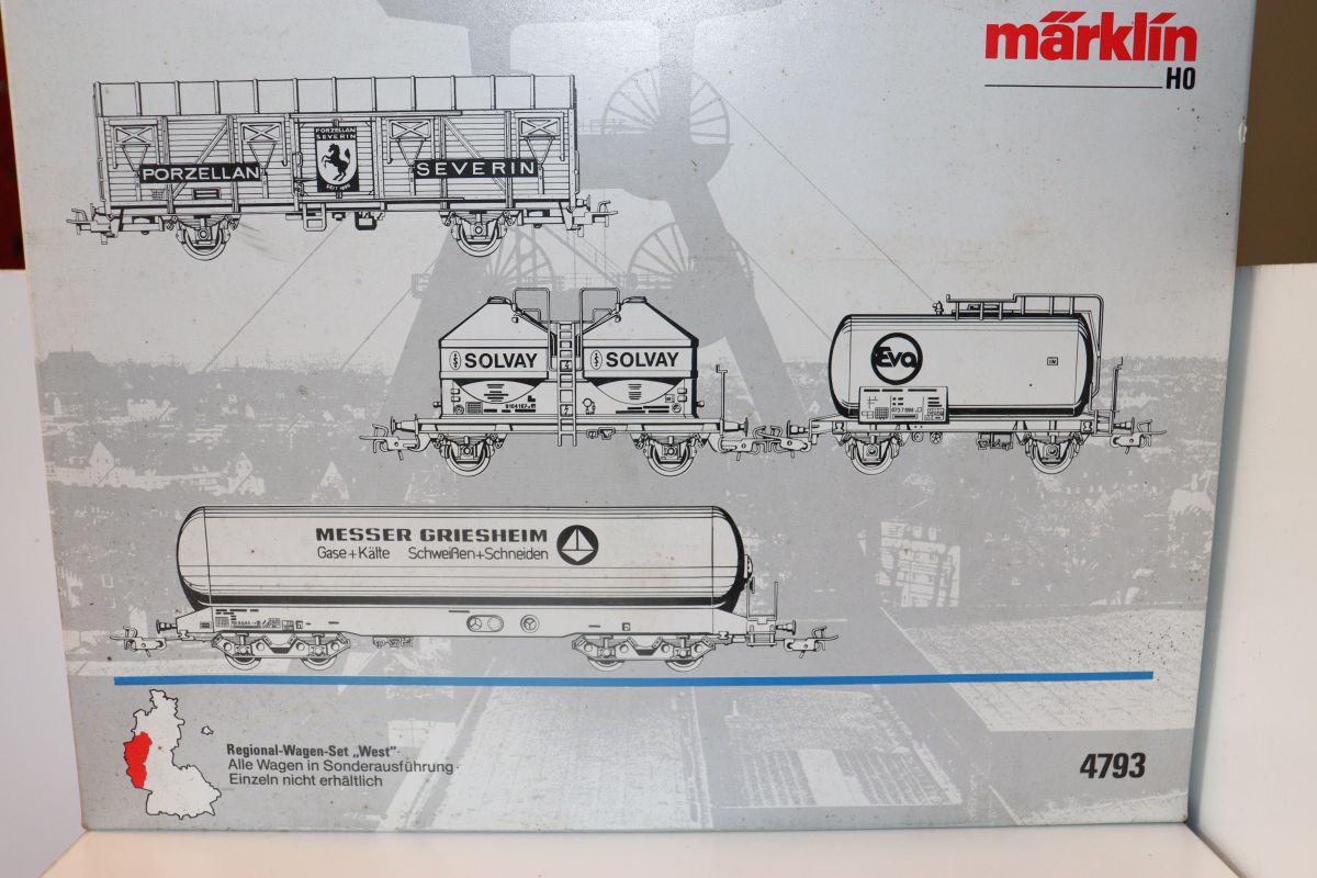 Märklin 4793, DB “West” Regional Car Set (all cars are special editions, not available individually),