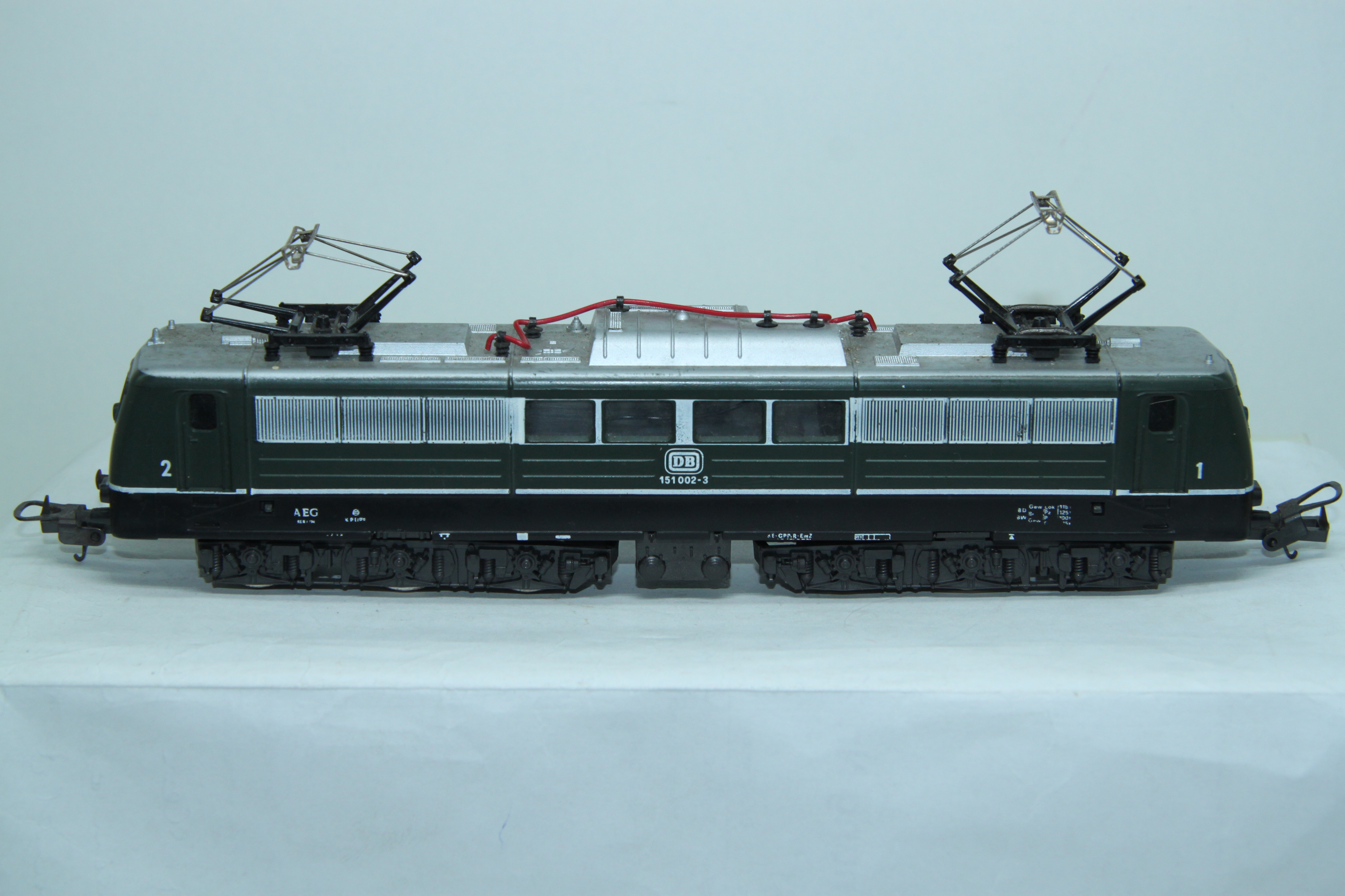 LIMA Elektrolok der DB, BR 151 002-3, grün, SW 15541, bespielt,  siehe Bilder, eine Funktionsprüfung wurde durchgeführt, DC, Spur H0, ohne Originalverpackung