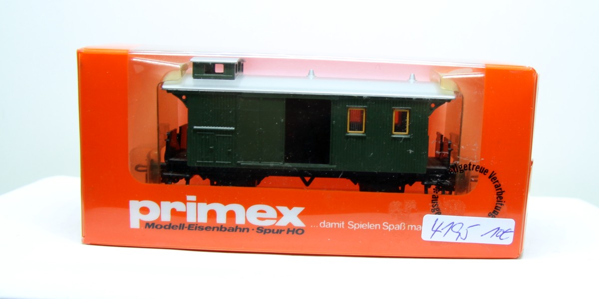 PRIMEX 4195, Gepäckwagen, grün, AC, Spur H0, mit Originalverpackung