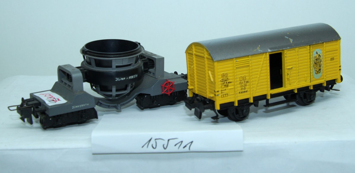 Trix Express Güterwagen-Set SW 15511, Konvolut aus vier verschiedenen Güterwagen, siehe Bilder, DC, Spur H0, ohne Originalverpackung