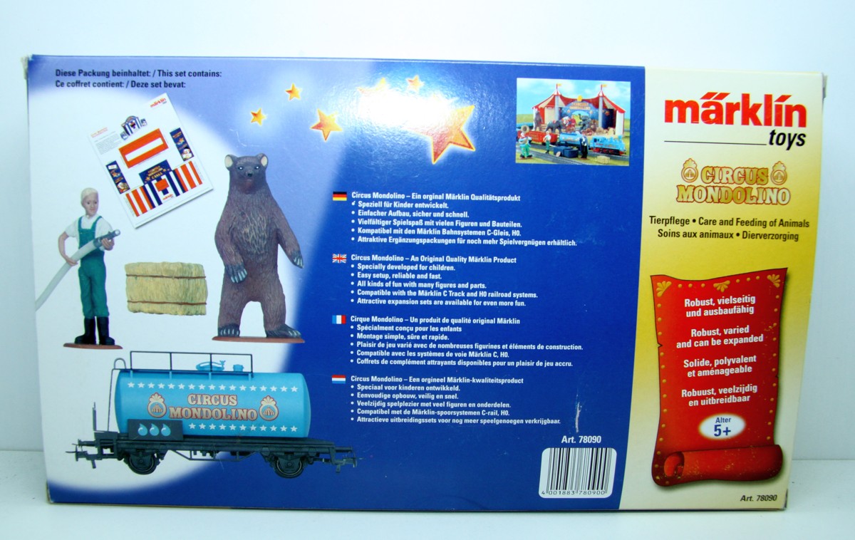 Märklin my world 78090, Circus Mondolino, Tierpflege (Ergänzungspackung), Spur H0, mit Originalverpackung, geeignet für Kinder ab 4 Jahren