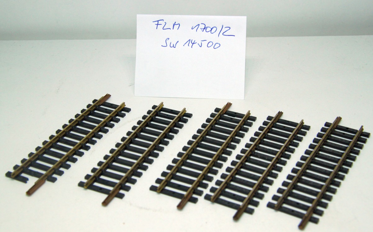 Fleischmann gerades Gleis 1700/2, Länge = 102 mm, DC, Spur H0, ohne Originalverpackung,