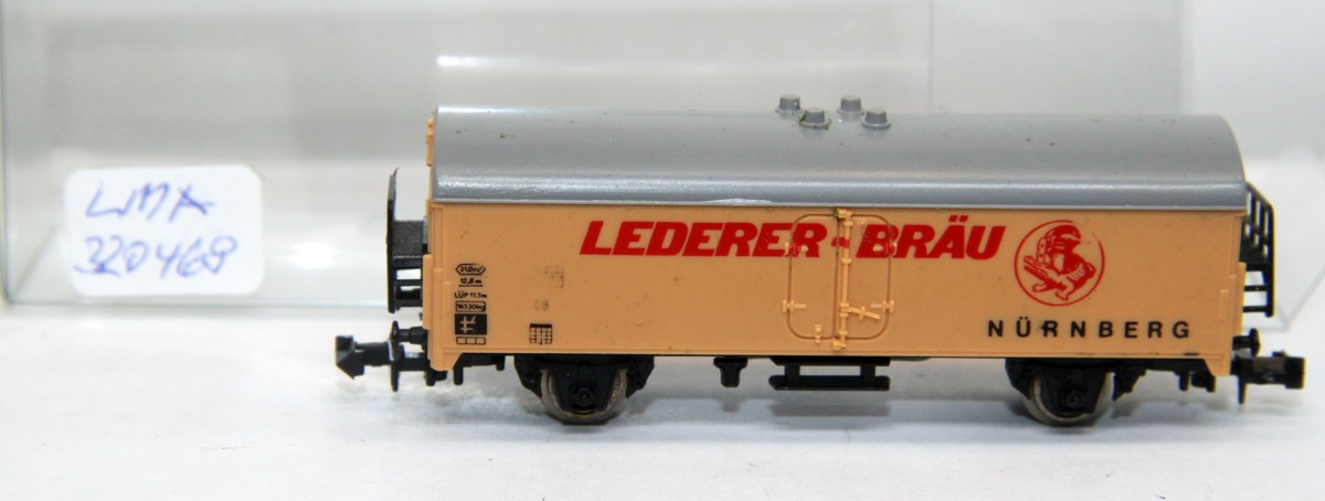 Lima 320468, Bierwagen "Lederer-Bräu, Nürnberg" der DB, DC, Spur N, in ErsatzVP