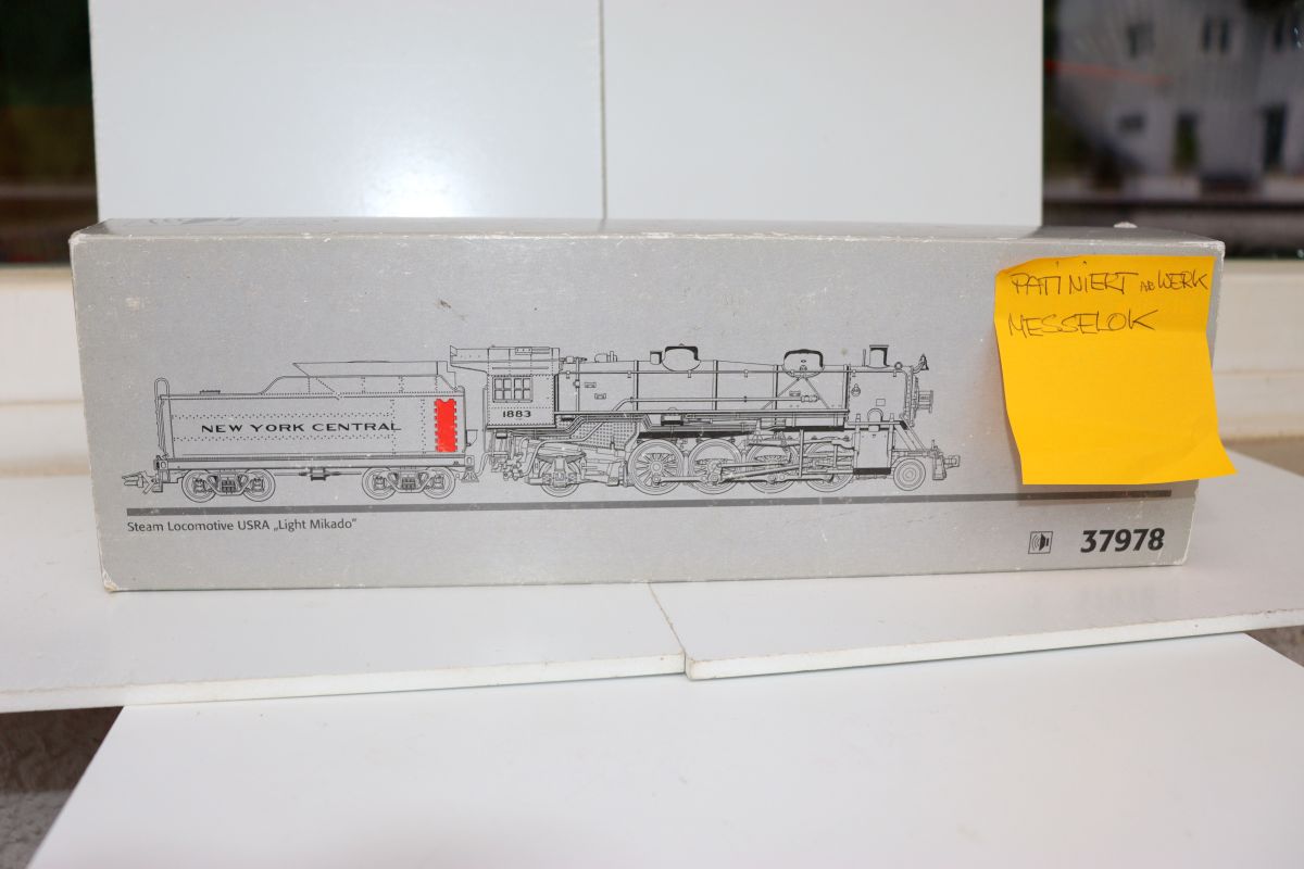 Märklin 37978, Dampflok "Light Mikado" der New York Central, Messelok für Nürnberg 2005, patiniert ab Werk, digital, Sound