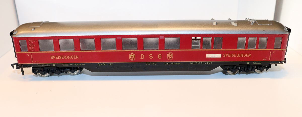 Fleischmann SW20835, DSG Speisewagen, mit Innenbeleuchtung, DC, für Spur H0,