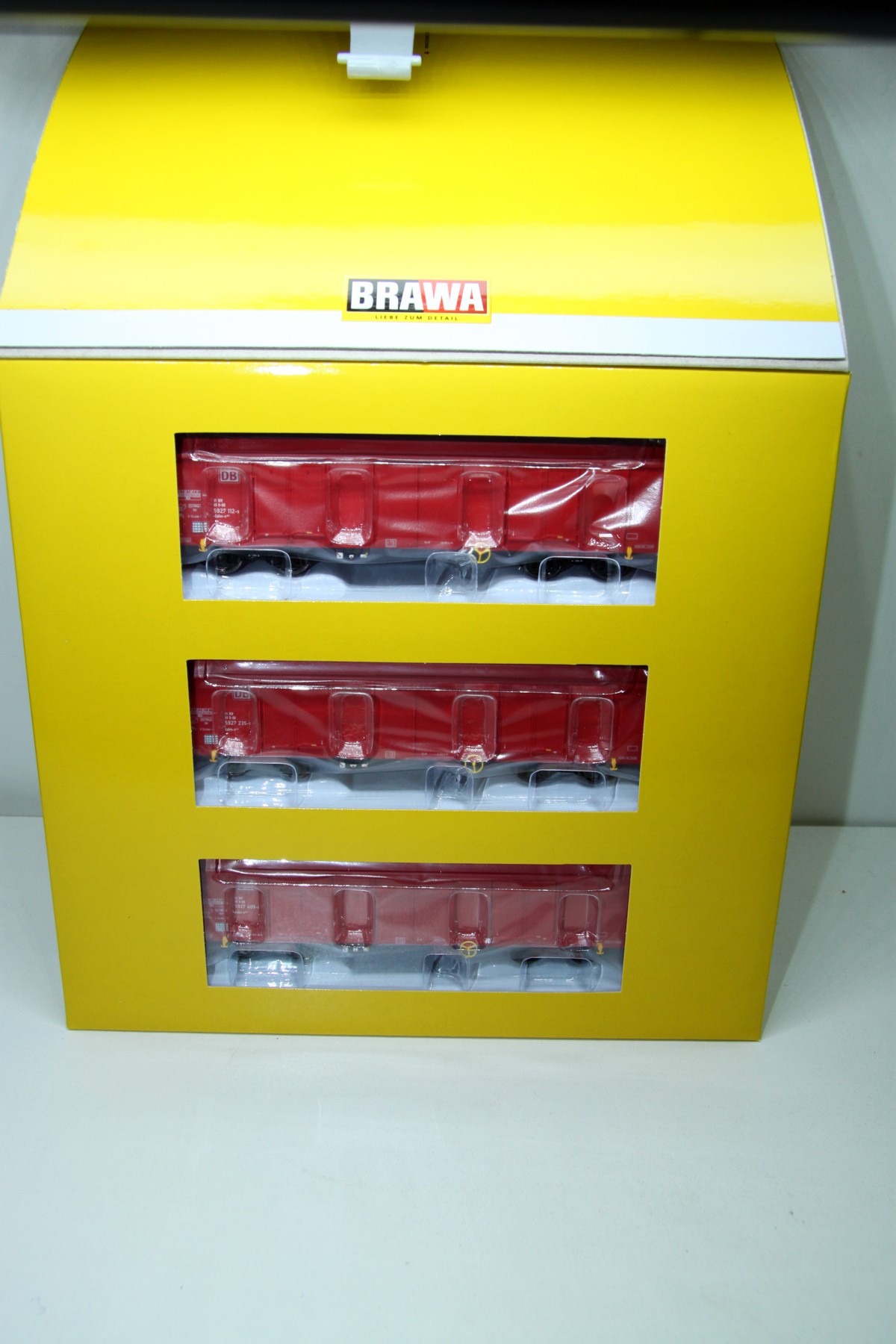 Brawa 48504, Sets of 3 wagons, DB AG EALOS open freight wagons, DC, H0 gauge