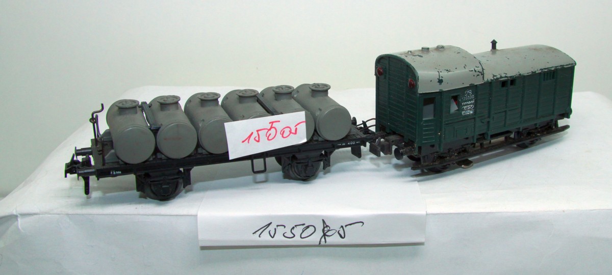 Trix Express Güterwagen-Set SW 15505, Konvolut aus vier verschiedenen Güterwagen, siehe Bilder, DC, Spur H0, ohne Originalverpackung