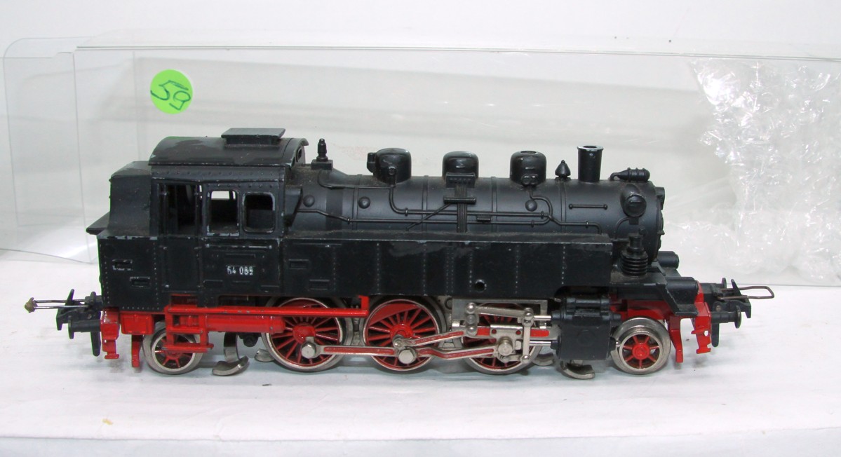 Trix Express Dampflok, BR 64 089, GUSSLOK, SW 15447, bespielt, lag ca. 40 Jahre im Karton, eine Funktionsprüfung konnte mangels Trafo nicht durchgeführt werden, siehe Bilder, DC, Spur H0, ohne Originalverpackung