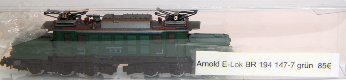 Verpackung der Arnold 0231,gebrauchte  Elektrolok Krokodil BR 194 147-7,