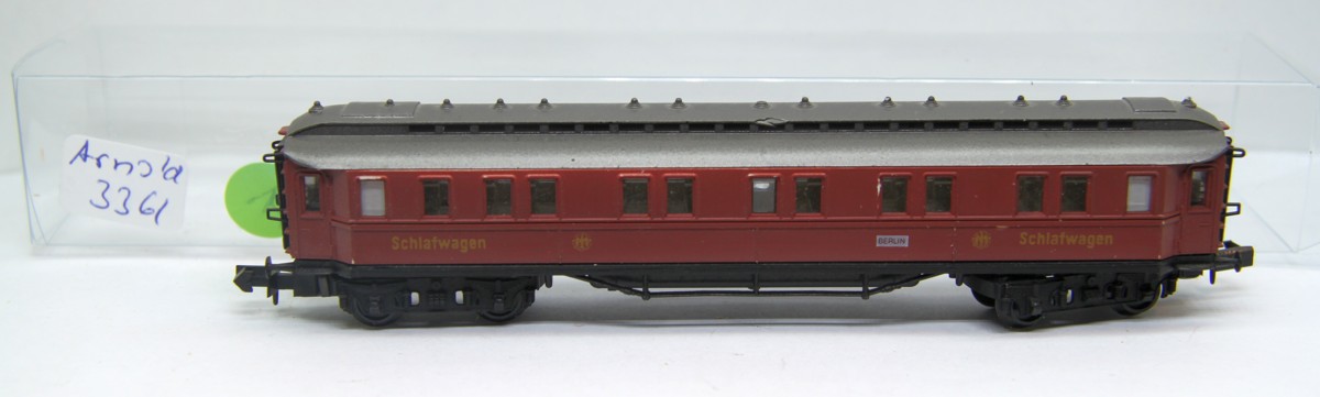 Arnold 3361 ,Schlafwagen braun, Xt5152x,  DC, Spur N, in ErsatzVP