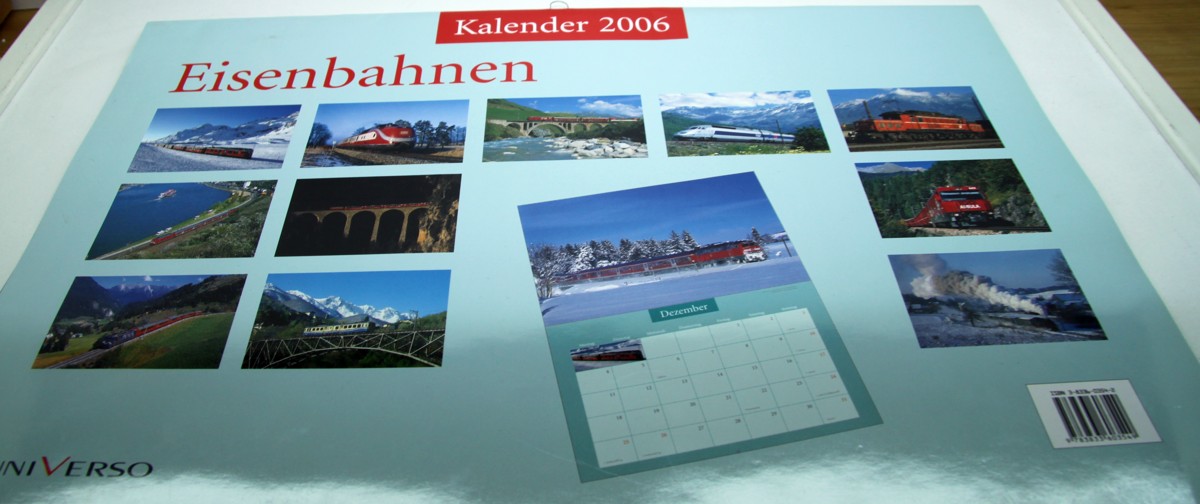 sehr gut erhaltener Eisenbahnkalender aus dem Jahre 2006